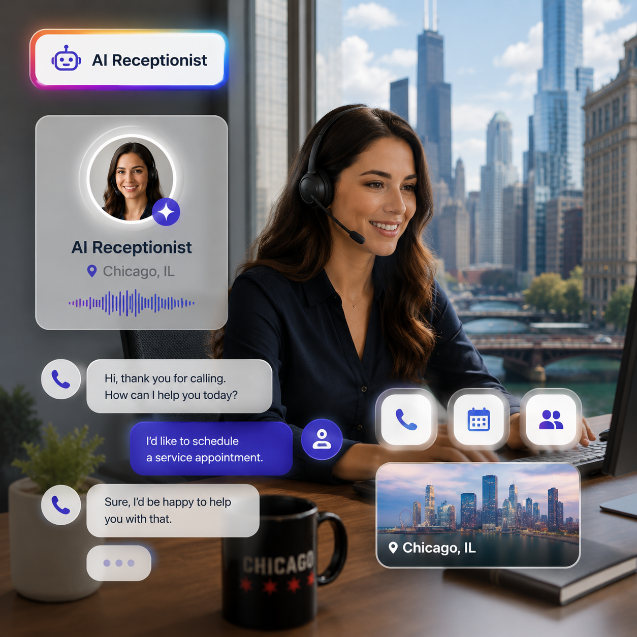 Dromlik AI Receptionist handling inbound calls